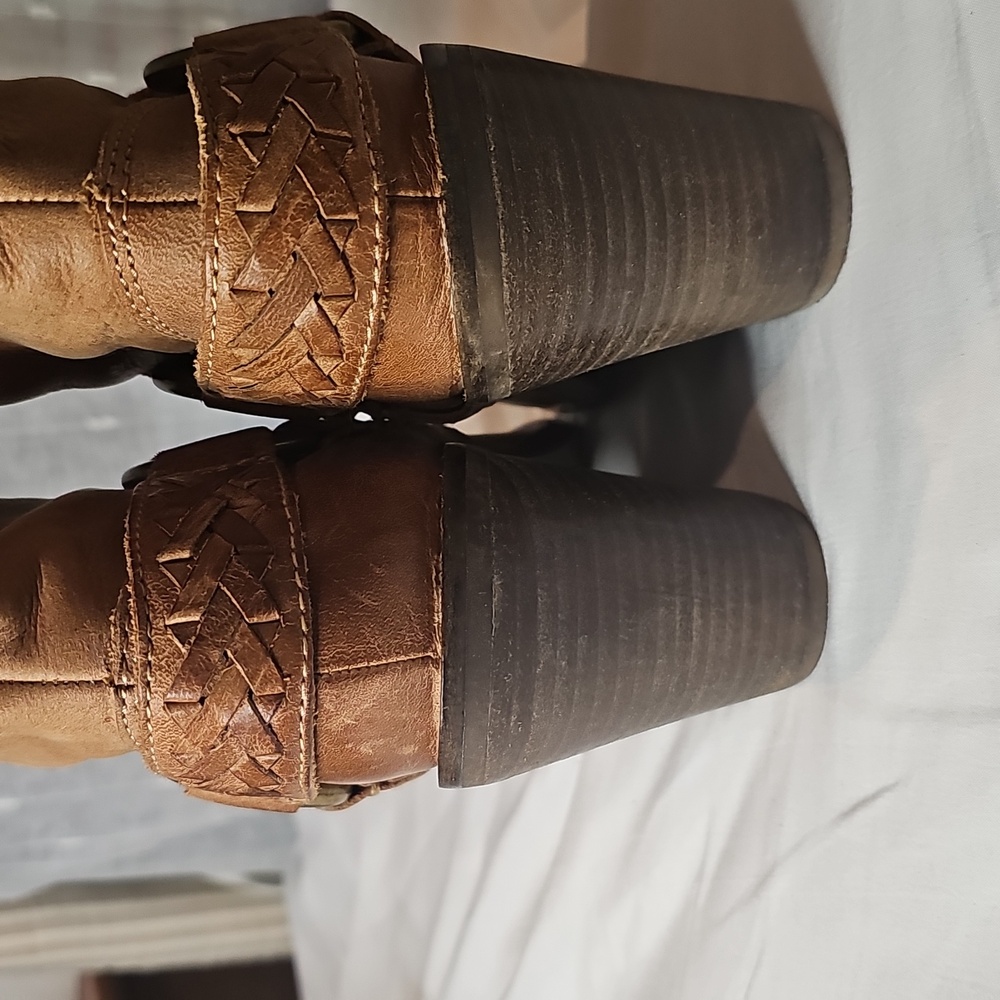 Lycky Brand Blue Jean America Brown Knee-High Women's Boots.  Weathered Leather. - Picture 11 of 11